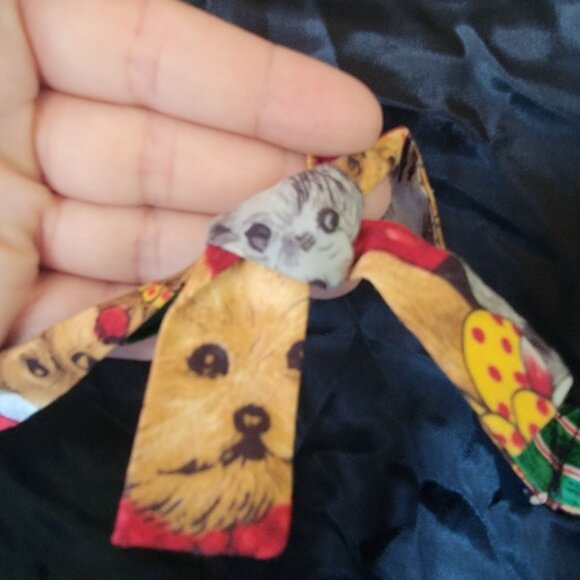 Vtg 80s 90s Y2K Dog Lovers Christmas Vest W/ Novelty Print Button Front Sleevele - Picture 12 of 16